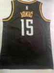 NBA 15 Jokic Nuggets 23-24 Maillot noir or brodé